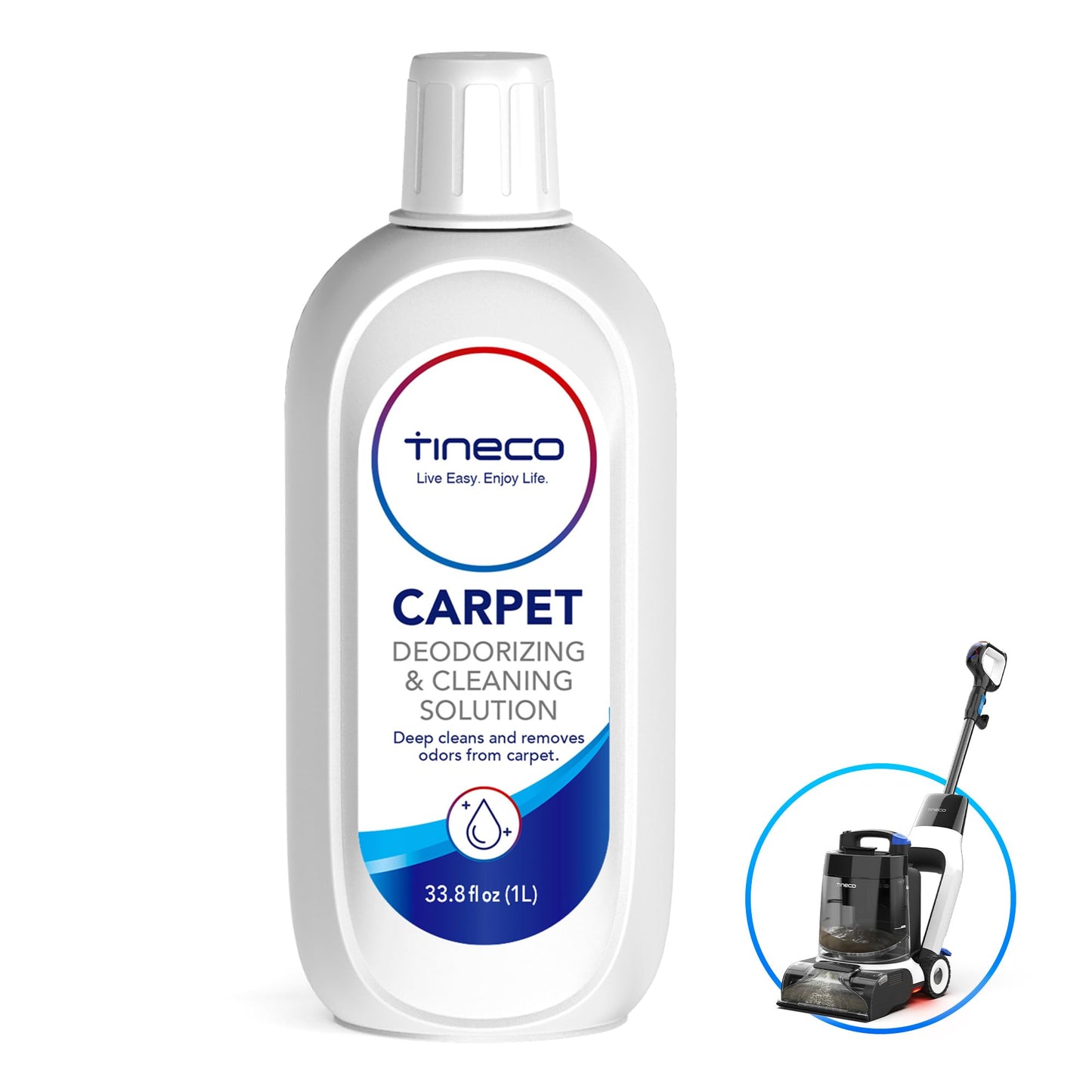 Tineco Carpet Cleaning Solution for CARPET ONE Cruiser, CARPET ONE & Spot Series, 33.8 OZ, NOT for Wet Dry Vacuum, Not for Hard Floors