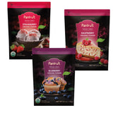 Panfruit Freeze-Dried Organic Fruit Powder Variety Pack - Blueberry, Raspberry & Strawberry - No Sugar Added, Non-GMO - Smoothie & Baking Mix, 3 x 3.5
