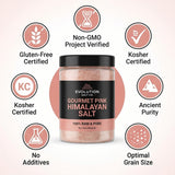 Evolution Salt Himalyan Fine 17 oz - Gourmet Salt Co Shaker - Thoughtfully Gourmet Salt for Cooking and Seasoning - Natural Pink Cooking Salt - Fine