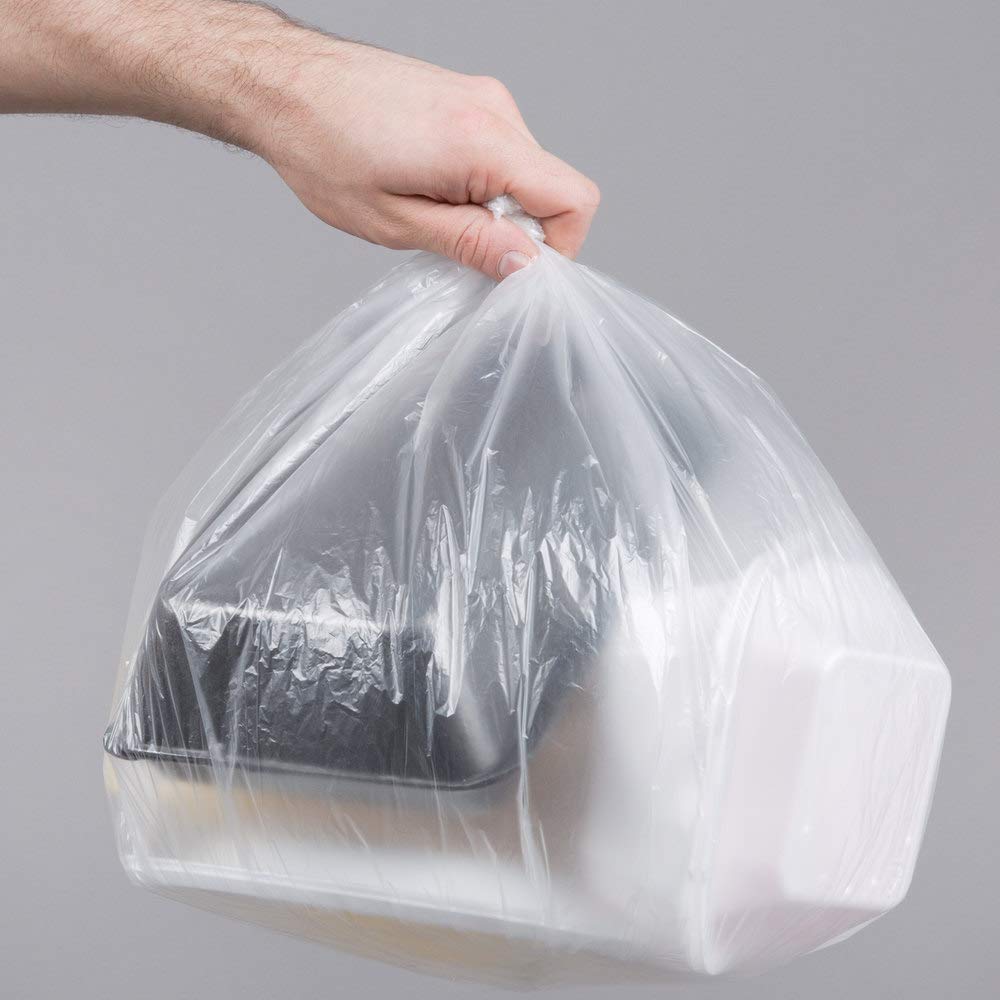 NETKO Clear Kitchen Trash Bags 7-10 Gallon Clear Plastic Garbage Bag for Kitchen, Home, Office, Bathroom - Wastebasket Bin Liners - High Density