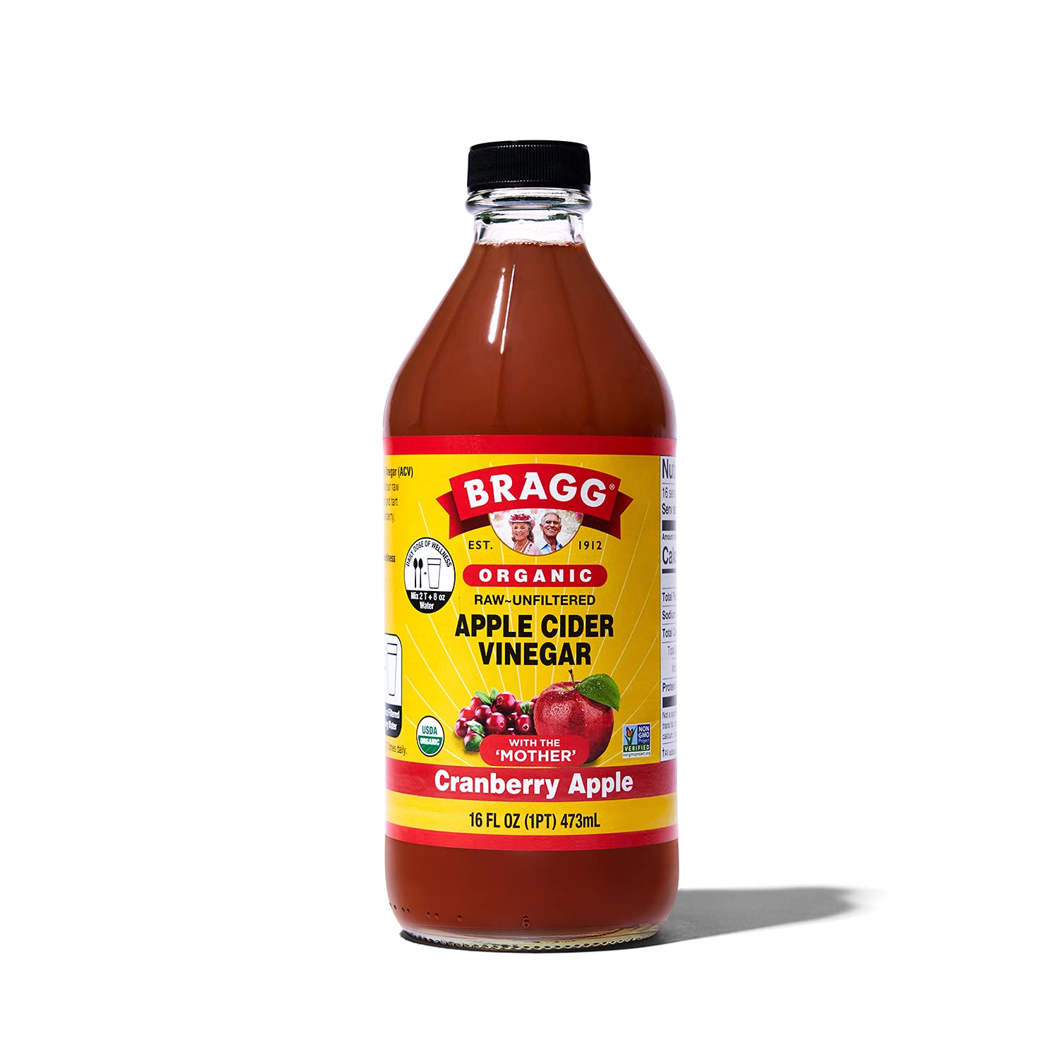 Bragg Organic Apple Cider Vinegar Cranberry Apple Blend with the Mother - 16 fl oz - Raw and Unfiltered