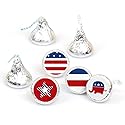 Big Dot of Happiness Election Republican - Political Election Party Round Candy Sticker Favors - Labels Fit Chocolate Candy (1 Sheet of 108)