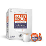 Bulletproof The Enlightener Coffee Pods, 24 Count, Medium-Dark Roast Enhanced Coffee with L-Theanine, Panax Ginseng and Gingko Biloba, Supports Mental