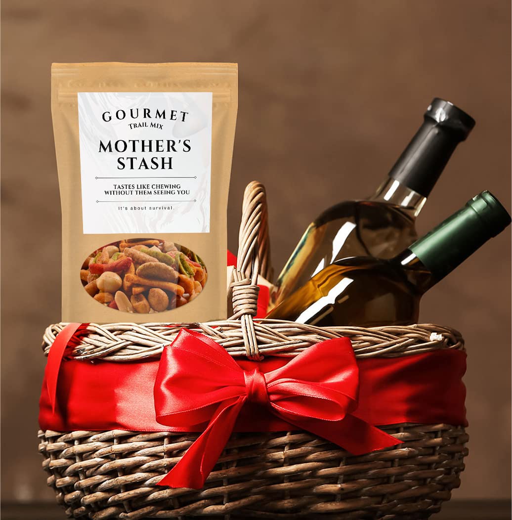 Mother’s Stash Trail Mix - Premium Snack Blend Kepperton Gourmet Funny Food Gifts for Moms Day Gag Gift for Women Easter Basket Ideas for Mom Friends