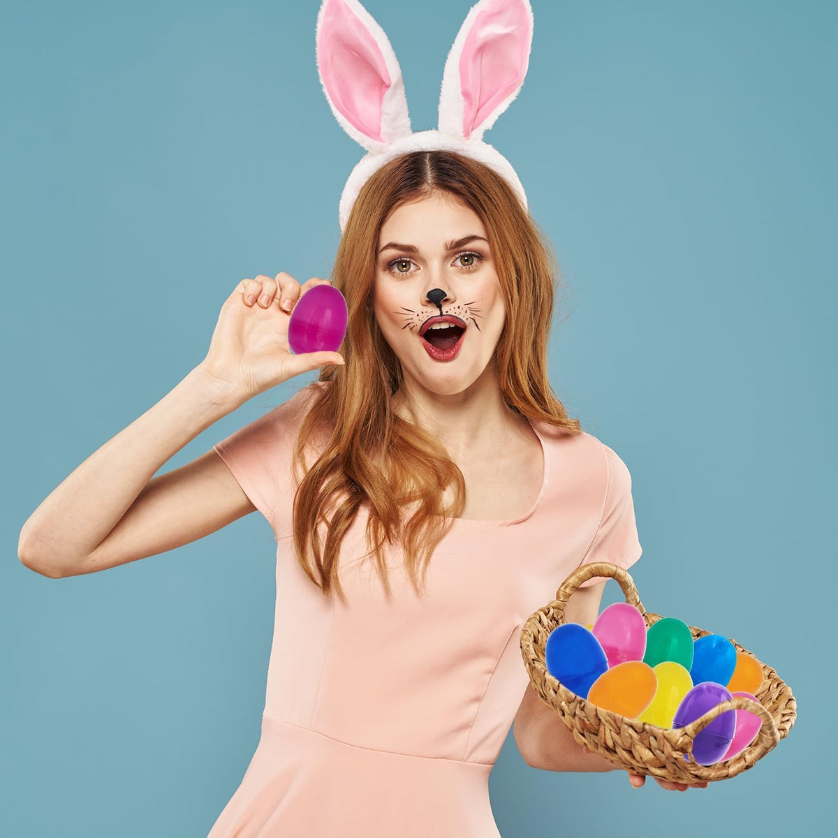 The Dreidel Company 150-Pack Fillable Easter Eggs with Hinge Bulk Colorful Bright Plastic Easter Eggs, Perfect for Easter Egg Hunt, Suprise Egg