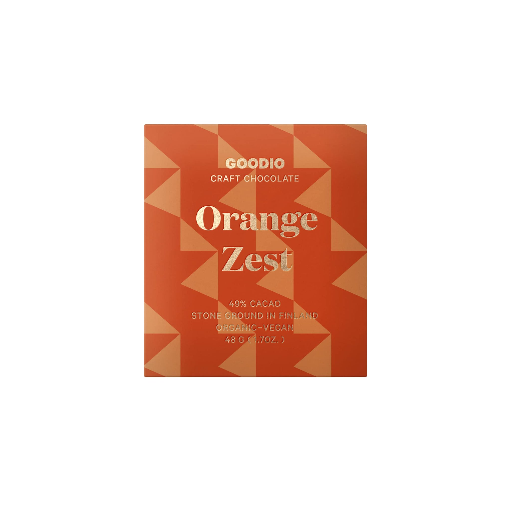 Goodio Raw & Organic Chocolate, Orange Zest Chocolate 49%, 1.7 Ounce