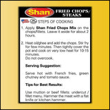 Shan - Fried Chops/Steak Seasoning Mix (50g) - Spice Packets for Spicy Fried Meat (Pack of 4)