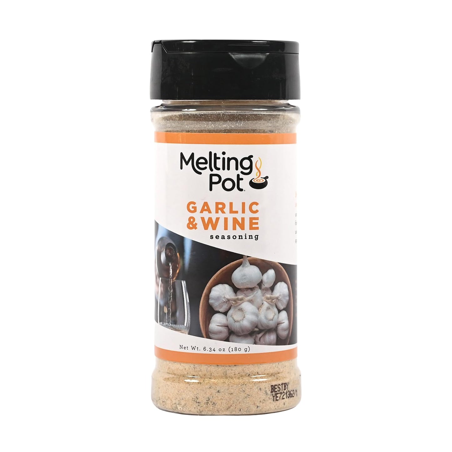 The Melting Pot Garlic & Wine Seasoning - Savory Garlic Seasoning Blend from The Melting Pot Restaurants for Meat, Seafood & Popcorn, 6.34 oz (Pack