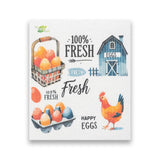 SWEDEdishcloths - Cellulose Sponge Dish Towels - Mixed Set of 6 (One of Each Design) Chickens Swedish Dish Cloths