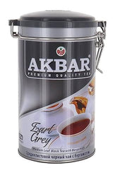 Akbar Brothers Ceylon Loose Medium Leaf Earl Grey Tea - Black Tea with Bergamot - 225g / 7.94oz in Metal Tin Can