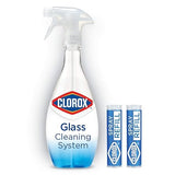 Clorox Clorox Glass Cleaning System, 1 Reusable Bottle 2 Refills (Packaging May Vary), 0.66 Fl Ounce