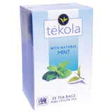 tekola, Ceylon Black Tea with Peppermint flavor. A premium blend of 100% pure Ceylon Tea. Full-bodied and invigorating, it will liven up your taste