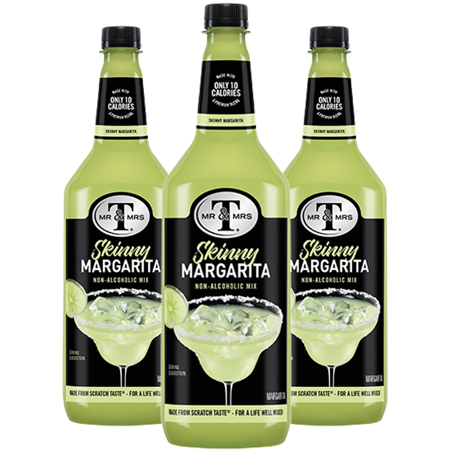 Mr & Mrs T Skinny Margarita Mix, 1L Bottle, - Premium Cocktail Mixer for Margarita Mixes, Ready to Use
