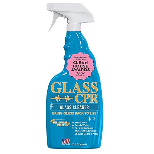 Glass CPR 2-in-1 Glass Cleaner & Water Repellent (22oz) | Deep Cleaning for Glass, Mirrors, Windows, Windshields, Shower Doors