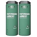 HEX Performance Laundry Detergent, Unscented, 100 Loads (50ld Pack of 2) - Concentrated Activewear Detergent for Odor Removal, Sweat & Residue