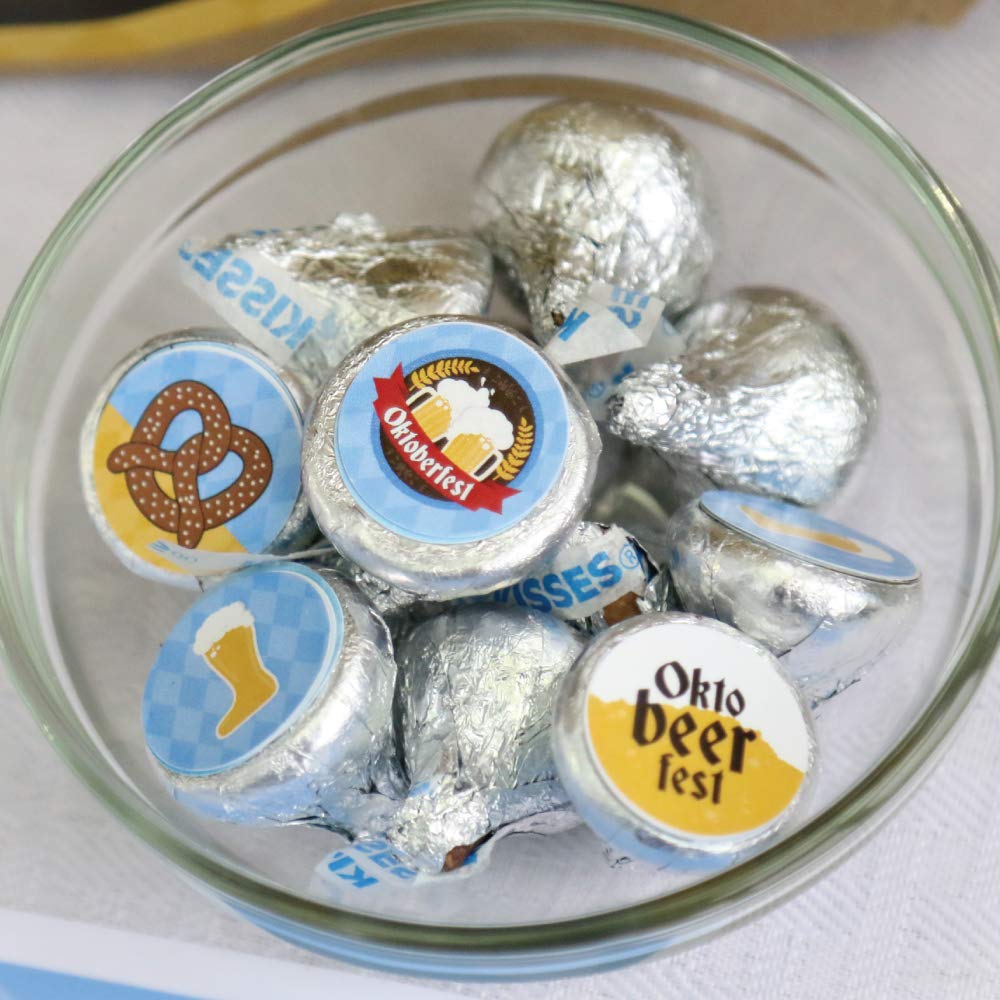 Oktoberfest - German Beer Festival Favors - Round Candy Stickers - 108pc