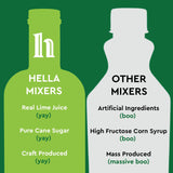 Hella Cocktail Co. Classic Margarita Premium Cocktail Mixers | Made with Real Lime Juice, Ready-to-Mix for the Perfect Margarita (750ml 3-Pack