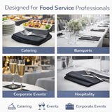 2-Ply Black Beverage Napkins with Standard 9x9 - Disposable Cocktail Napkins Suitable for Everyday Use - Fit Offices, Cafeterias & Restaurants - 1000