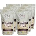 Pereg Thai Jasmine Rice (16 Oz x 6 Pack) - Long Grain, Naturally Fragrant, Naturally Grown - Asian Rice Variety - Gluten-Free, Non-GMO & Kosher