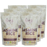 Pereg Thai Jasmine Rice (16 Oz x 6 Pack) - Long Grain, Naturally Fragrant, Naturally Grown - Asian Rice Variety - Gluten-Free, Non-GMO & Kosher