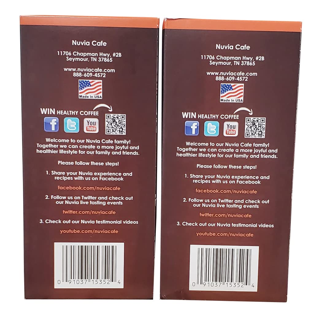 Nuvia Cafe Healthy Gourmet Instant Coffee 30 - Packets of 2, 0.1305 Ounce
