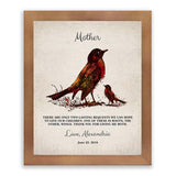 Lucky Tusk Thank You Gift For Mom Lasting Bequests Roots Wings Mother's Day Gift From Daughter or Son Watercolor Birds #1218,