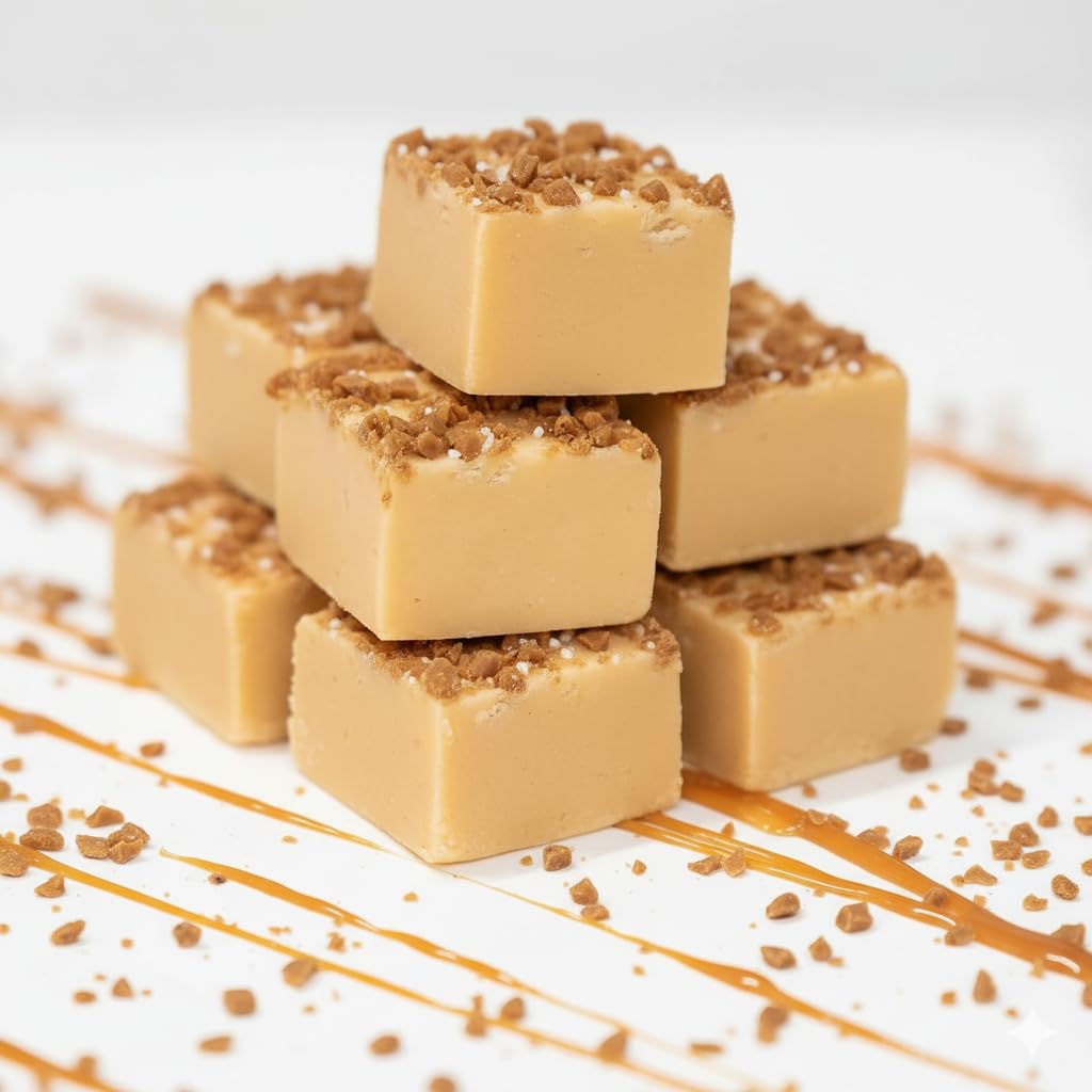 Valley Fudge, Salted Caramel Toffee, Fresh Artisan Fudge, Real Butter, Gourmet Candy, One Pound Package