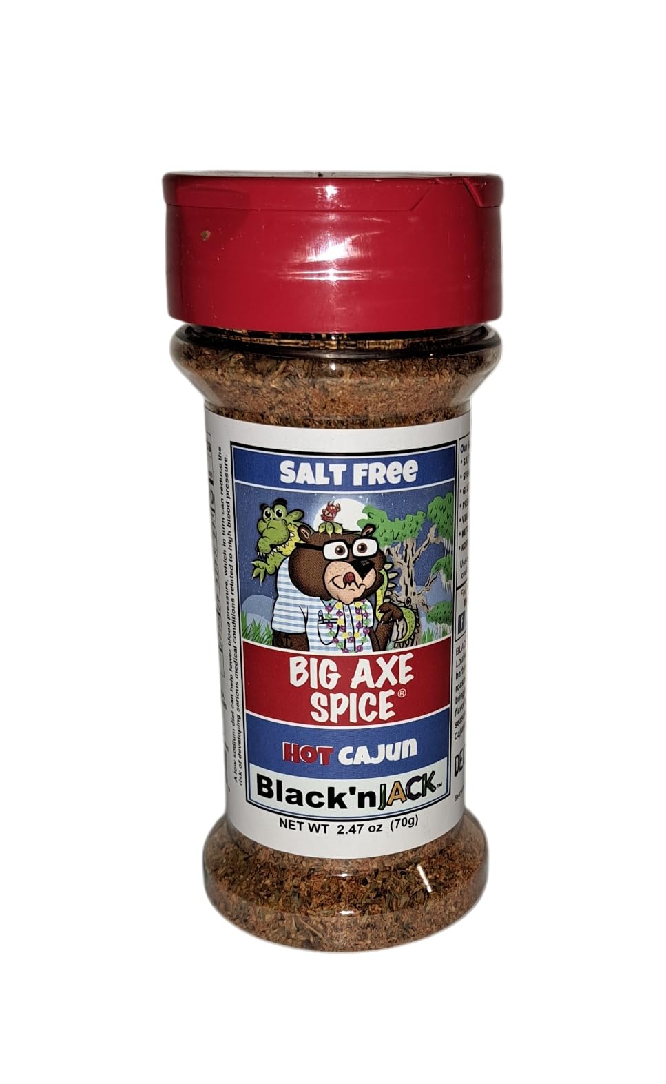 Big Axe Spice BLACK'NJACK - Cajun, Blackening Seasoning Salt Free, Gluten Free, Sugar Free, Preservative Free - Vegan, Kosher & Halal Friendly