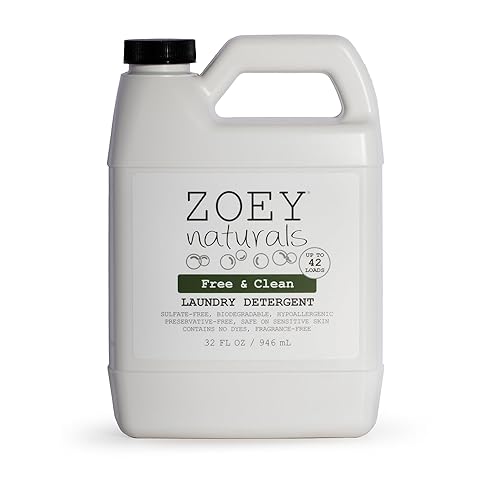 Zoey Naturals - Baby Laundry Detergent, Free & Clean - Hypoallergenic Plant-Based Liquid for Sensitive Skin - Sulfate, Dye & Fragrance Free