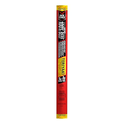 Jack Link's Beef Sticks, Teriyaki - Protein Snack, Meat Stick with 5g of Protein, Meat Snack Sticks Made with 100% Beef, Keto Friendly - 0.92 Oz. (1