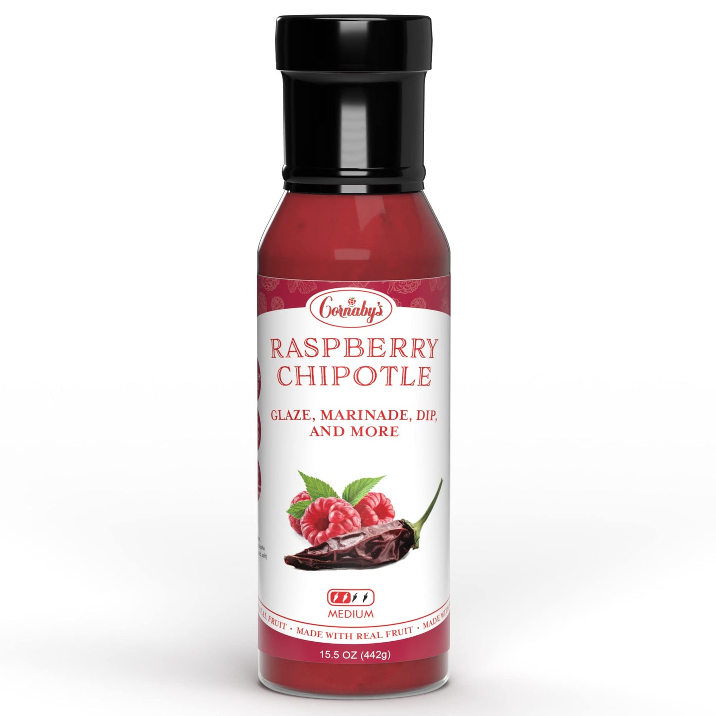 Cornaby’s Raspberry Chipotle Spicy Sauce (14.9 oz.) Pack of 1 | Perfect Combination of Sweet and Spicy | Smoky Grilling Sauce for Chicken, Steak