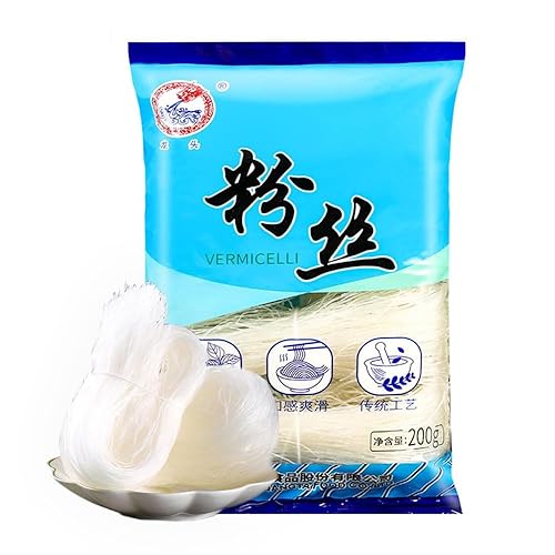 LungKuw Mung Bean Threads Noodles - Authentic Asian Vermicelli made from Mung Beans - Delicious - Perfect for Stir-Fries and Soups…