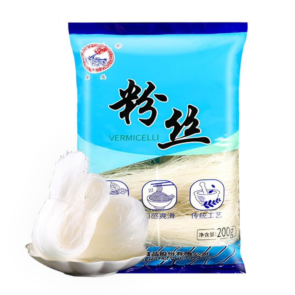 LungKuw Mung Bean Threads Noodles - Authentic Asian Vermicelli made from Mung Beans - Delicious - Perfect for Stir-Fries and Soups…