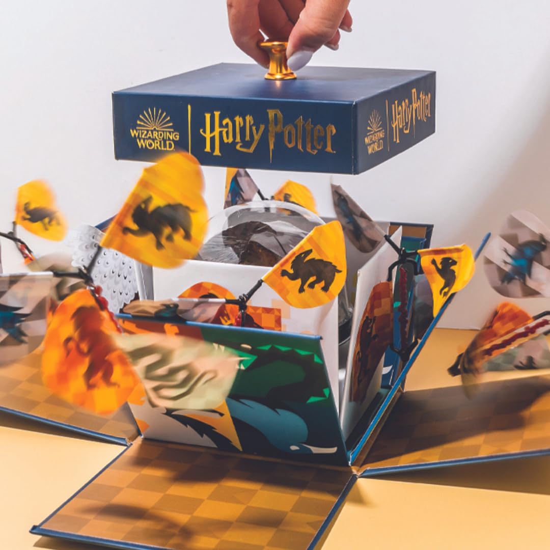 Harry Potter Flying Butterfly Explosion Gift Box Bundle by Send A Cake - Includes 3" Chocolate Mini Bundt Cake - Magical Birthday & Special Occasion