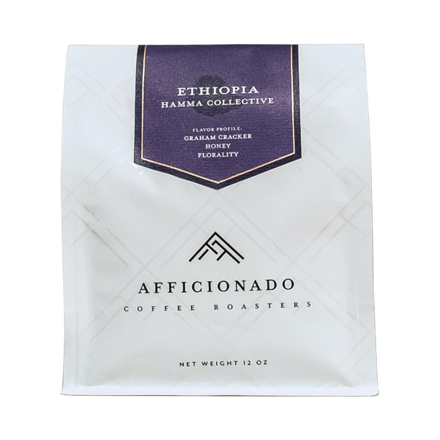 Afficionado Coffee Roasters | Medium Roast Arabica Coffee | 12 Ounce Bag (Ethiopia Hamma Collective, Whole Bean)