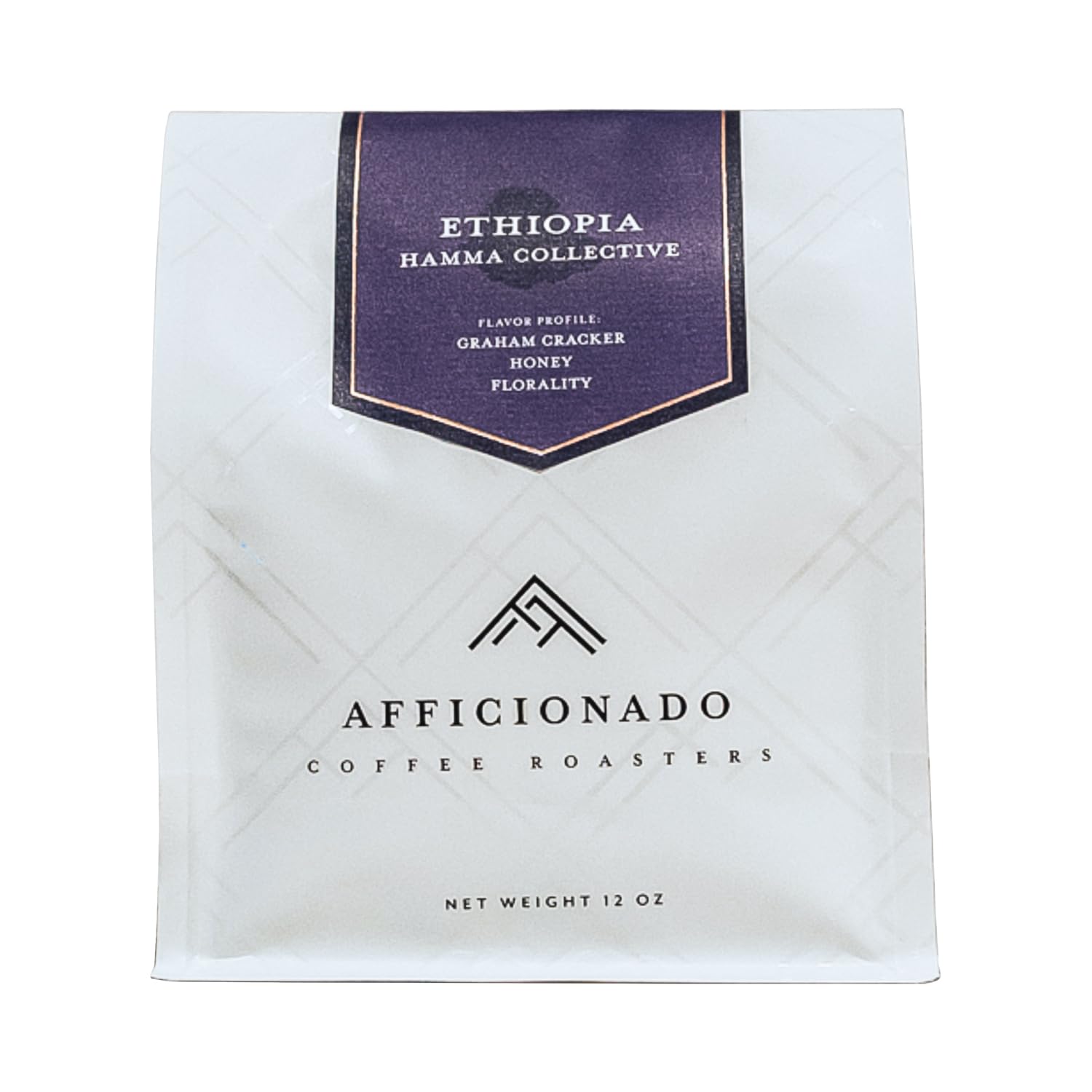 Afficionado Coffee Roasters | Medium Roast Arabica Coffee | 12 Ounce Bag (Ethiopia Hamma Collective, Whole Bean)