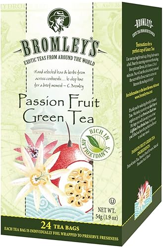 Bromley's Passion Fruit Green Tea, 24 Count (Pack of 6)