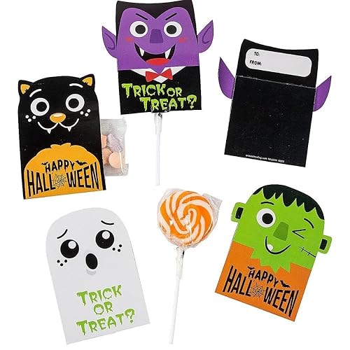 Halloween To/From Lollipop Covers - 24 Pieces