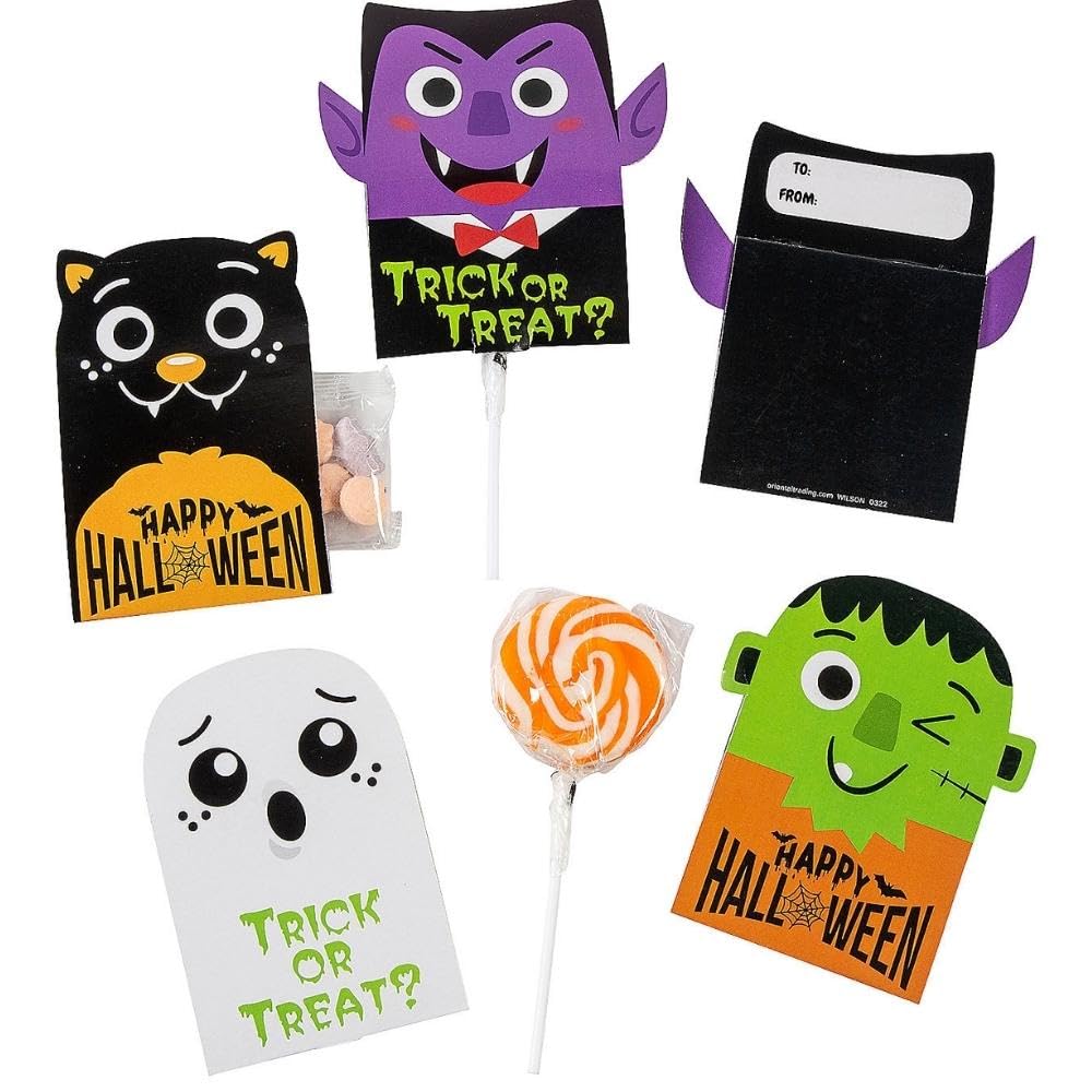 Halloween To/From Lollipop Covers - 24 Pieces