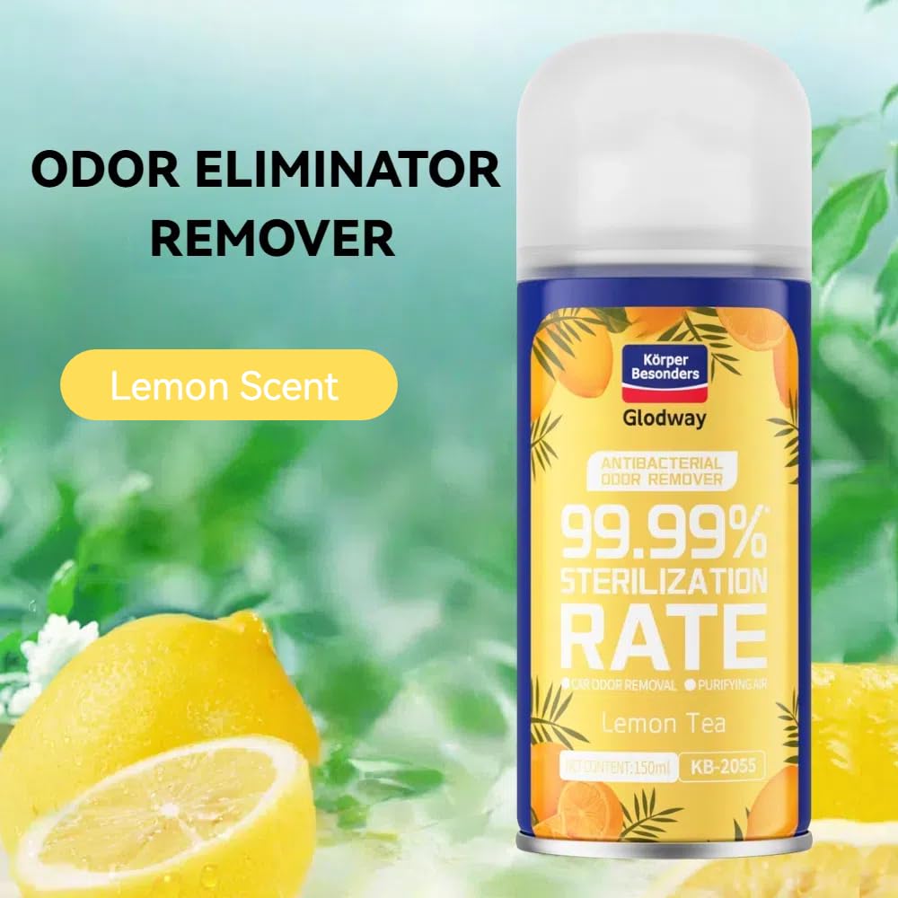 Glodway Air Refresher,Odor Eliminator Remover Spray,Odor Remover,Lemon Long-Lasting Scent For Home,Couch,Mattress,Furniture, bathroom,Fabrics