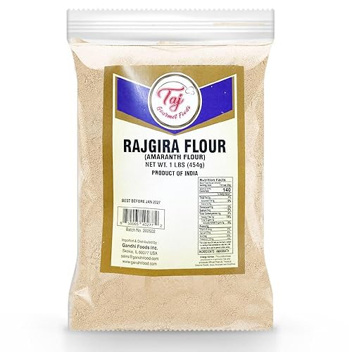 TAJ Amaranth Flour, 16 Ounces, Rajgira Flour | Chemical Free, No Pesticides