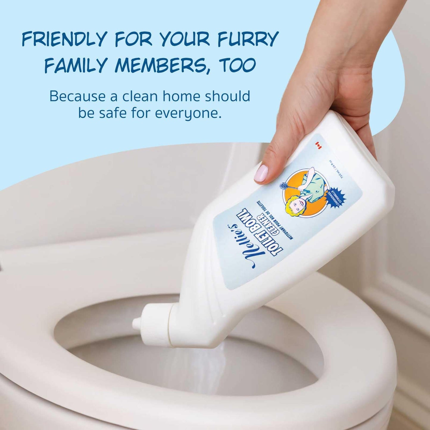 Nellie's Toilet Bowl Cleaner - Gentle Plant-Based Formula - Septic-Safe and Effective Cleaning Solution with Refreshing Lemongrass Scent - Made in