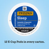 Twinings Nightly Calm Herbal Tea K-Cup Pods for Keurig - Sleep Tea, Bedtime Caffeine-Free Tea Blend, Soothing Chamomile, Relaxing Spearmint, Subtle