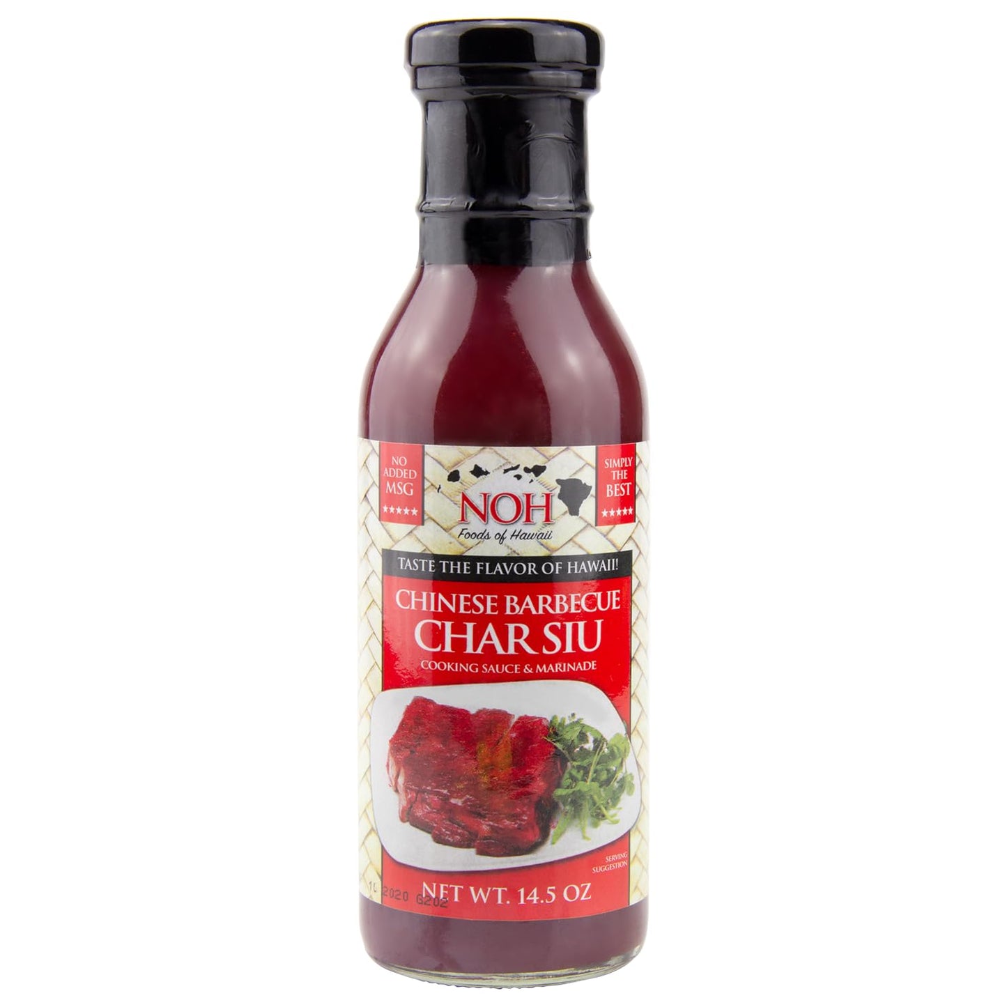 NOH Chinese Barbecue Char Siu Sauce & Marinade, 14.5 Oz Bottle (Pack of 1) - No MSG Added Authentic Chinese BBQ Flavor - BBQ Sauce for Grilling