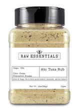 Raw Essentials Ahi Tuna Rub - Sweet, Spicy, and Tangy Flavor for Ahi Tuna Steak, Grilled Seafood, Marinades and Rice Dishes - 10 Ounce Bottle