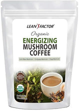 Lean Factor: Organic Energizing Mushroom Coffee - (10 oz) Bag of Premium and Nutrient-Packed Coffee With Lion’s Mane, Cordyceps & Chaga - Lightly