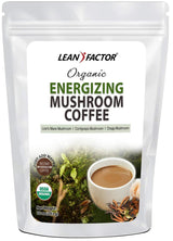 Lean Factor: Organic Energizing Mushroom Coffee - (10 oz) Bag of Premium and Nutrient-Packed Coffee With Lion’s Mane, Cordyceps & Chaga - Lightly