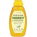 Wildflower Honey, 100% Raw Unfiltered Honey, 18oz/510g, Natural and Pure, Fresh Sweetness, Floral, a Hint of Fruit, for Milk, Tea & Daily Wellness