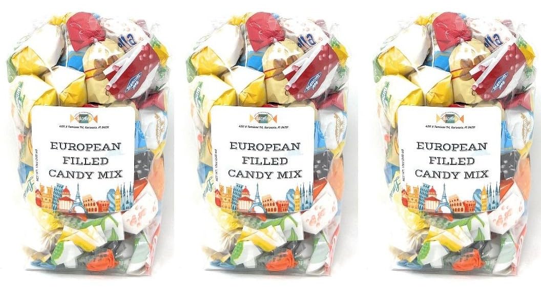 Euro Filled Hrad Candy - Total wt. 30(Oz), Include: 3 pck of Euro Filled Candy,