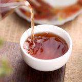 SANRAN Pu Erh Tea, Aged Puer Tea Cake, Ripe Puerh Black Tea, Year 2015, 12.60oz